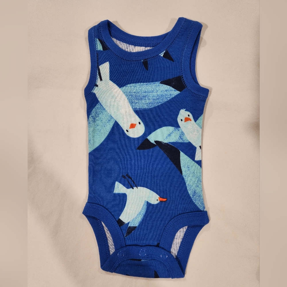 Carter's Boy's 'Ahoy Little Matey' 3 piece Set Orange & White Stripe Size NB NWT - Picture 4 of 10